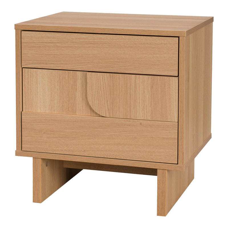 086-000027-1 Κομοδίνο Jenfia pakoworld mdf σε φυσική απόχρωση 48x39x50,5εκ - Image 1