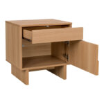 Κομοδίνο Jenfia pakoworld mdf σε φυσική απόχρωση 48x39x50,5εκ - Image 2