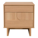 Κομοδίνο Jenfia pakoworld mdf σε φυσική απόχρωση 48x39x50,5εκ - Image 3