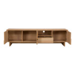 Έπιπλο τηλεόρασης Jenfia pakoworld mdf σε φυσική απόχρωση 180x39x45,5εκ - Image 2