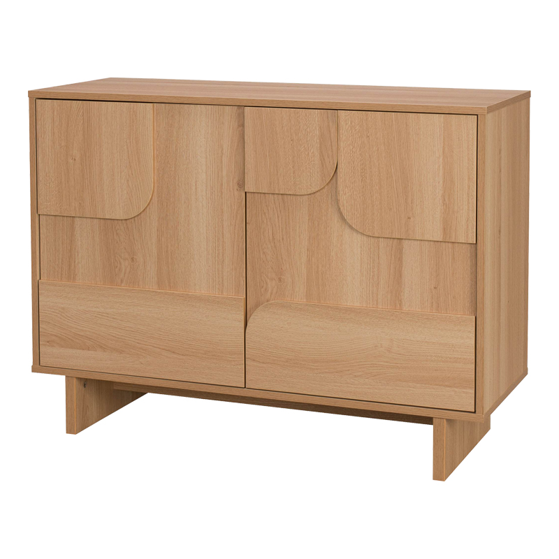 086-000032-1 Μπουφές Jenfia pakoworld mdf σε φυσική απόχρωση 101,2x39x75,5εκ - Image 1
