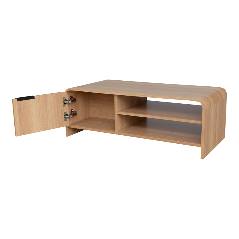 086-000033-1 Τραπέζι σαλονιού Kelba pakoworld mdf σε φυσική απόχρωση 100x50x35,5εκ - Image 1
