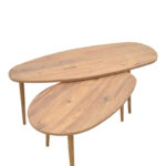 Τραπέζι σαλονιού Monty pakoworld 2 τεμ. σε oak απόχρωση 116x46x46εκ - Image 6