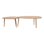 Τραπέζι σαλονιού Monty pakoworld 2 τεμ. σε oak απόχρωση 116x46x46εκ - Image 8