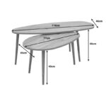 Τραπέζι σαλονιού Monty pakoworld 2 τεμ. σε oak απόχρωση 116x46x46εκ - Image 9