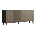 Μπουφές Tuscany pakoworld sonoma-ανθρακί 180x40x78.6εκ - Image 2