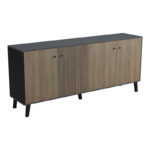 Μπουφές Tuscany pakoworld sonoma-ανθρακί 180x40x78.6εκ - Image 4