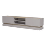 Έπιπλο τηλεόρασης Wendo pakoworld taupe-sonoma 200x37x47εκ - Image 8