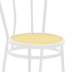 Καρέκλα Βιέννης pakoworld pe rattan μπεζ-μέταλλο λευκό - Image 4