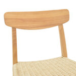 Καρέκλα Eaprine pakoworld φυσικό σχοινί-rubberwood 49x53x77εκ - Image 5