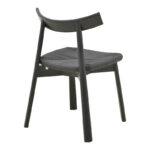 Καρέκλα Clareta pakoworld rubberwood-σχοινί σε μαύρη απόχρωση 53x55x79εκ - Image 2