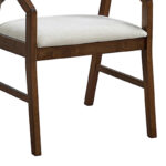 Πολυθρόνα Livia pakoworld rubberwood σε καρυδί-εκρού απόχρωση 47.5x54.5x78εκ - Image 3