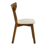 Καρέκλα Canon pakoworld καρυδί rubberwood εκρού ύφασμα 43x52x83,5εκ - Image 2