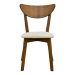 Καρέκλα Canon pakoworld καρυδί rubberwood εκρού ύφασμα 43x52x83,5εκ - Image 3