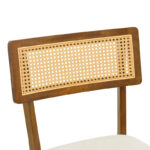 Καρέκλα Raffles pakoworld καρυδί rubberwood με pe rattan και εκρού ύφασμα 47x48x83.5εκ - Image 5