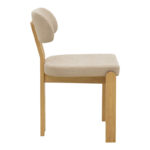 Καρέκλα Genoa pakoworld sonoma rubberwood και μπεζ ύφασμα 50x43x82εκ - Image 2