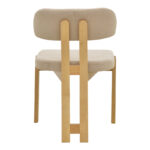 Καρέκλα Genoa pakoworld sonoma rubberwood και μπεζ ύφασμα 50x43x82εκ - Image 4