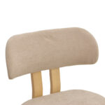 Καρέκλα Genoa pakoworld sonoma rubberwood και μπεζ ύφασμα 50x43x82εκ - Image 5