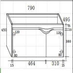 Σετ Επίπλου DIVA 80 cm Κόντρα Πλακέ Θαλάσσης (Plywood) χρ. ΑΝΘΡΑΚΙ 9SDIV080ANTH - Image 2