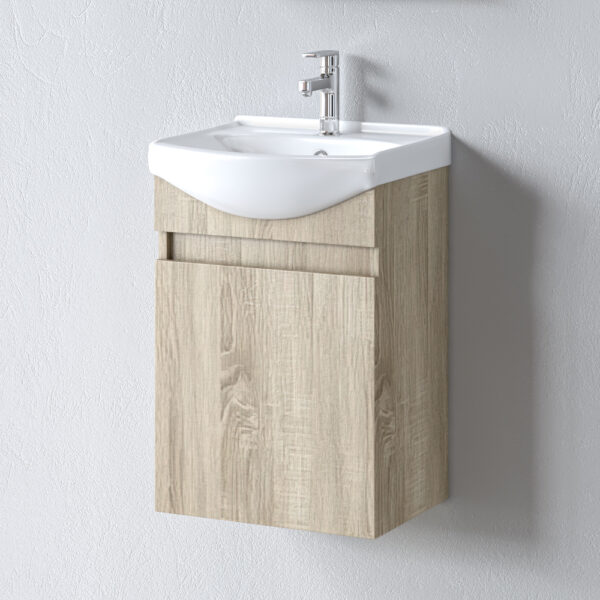 Πάγκος SIENA SONOMA 45 S3BSI045SN0 Πάγκος 41x25x60cm, Νιπτήρας 45x37cm