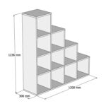 ΒΙΒΛΙΟΘΗΚΗ ΜΕΛΑΜΙΝΗΣ SCALE HM9238.11 ΛΕΥΚΟ 120x30x123,6Υεκ. - Image 2