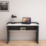 ΓΡΑΦΕΙΟ ΜΕΛΑΜΙΝΗΣ ΓΚΡΙ ΛΕΥΚΟ CLASSIKER HM9227.13 118x58x80Υεκ. - Image 6