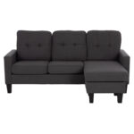 ΚΑΝΑΠΕΣ ΓΩΝΙΑ ΑΝΑΣΤΡΕΨΙΜΗ MEGGY HM3297.11 ΓΚΡΙ ΥΦΑΣΜΑ 184.5x75-129x86Yεκ. - Image 3