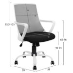 ΚΑΡΕΚΛΑ ΓΡΑΦΕΙΟΥ MALFOI HM1053.21 ΓΚΡΙ MESH & ΠΟΔΙ ΜΕΤΑΛΛΙΚΟ 58x59x103Υεκ - Image 7