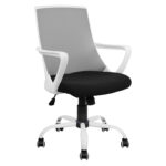 ΚΑΡΕΚΛΑ ΓΡΑΦΕΙΟΥ MALFOI HM1053.21 ΓΚΡΙ MESH & ΠΟΔΙ ΜΕΤΑΛΛΙΚΟ 58x59x103Υεκ