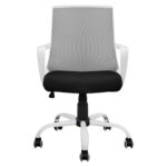 ΚΑΡΕΚΛΑ ΓΡΑΦΕΙΟΥ MALFOI HM1053.21 ΓΚΡΙ MESH & ΠΟΔΙ ΜΕΤΑΛΛΙΚΟ 58x59x103Υεκ - Image 8