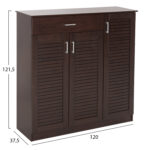ΠΑΠΟΥΤΣΟΘΗΚΗ-ΝΤΟΥΛΑΠΑ PROBY HM9607.01 ΜΕΛΑΜΙΝΗ WENGE 120x37,5x121,5Υεκ. - Image 4