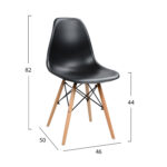 ΣΕΤ ΤΡΑΠΕΖΑΡΙΑΣ 3ΤΜΧ TWIST HM21371 ΣΤΡΟΓΓΥΛΟ ΤΡΑΠΕΖΙ Φ60 & 2 ΚΑΡΕΚΛΕΣ ΣΕ ΜΑΥΡΟ - Image 3
