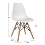 ΣΕΤ ΤΡΑΠΕΖΑΡΙΑΣ 3ΤΜΧ TWIST HM21372 ΣΤΡΟΓΓΥΛΟ ΤΡΑΠΕΖΙ Φ80 & 2 ΚΑΡΕΚΛΕΣ ΣΕ ΛΕΥΚΟ - Image 3