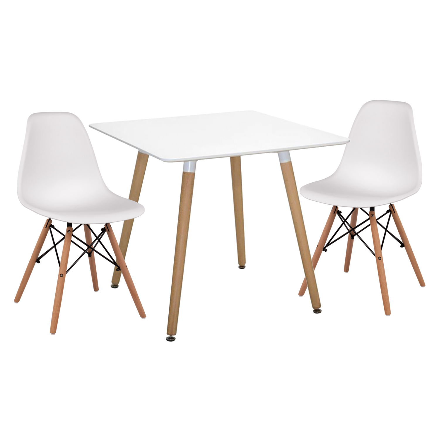 set-trapezarias-3tmch-fb921377-tetragono ΣΕΤ ΤΡΑΠΕΖΑΡΙΑΣ 3ΤΜΧ TWIST HM21377 ΤΕΤΡΑΓΩΝΟ ΤΡΑΠΕΖΙ ΛΕΥΚΟ--2 ΚΑΡΕΚΛΕΣ ΛΕΥΚΕΣ - Image 1