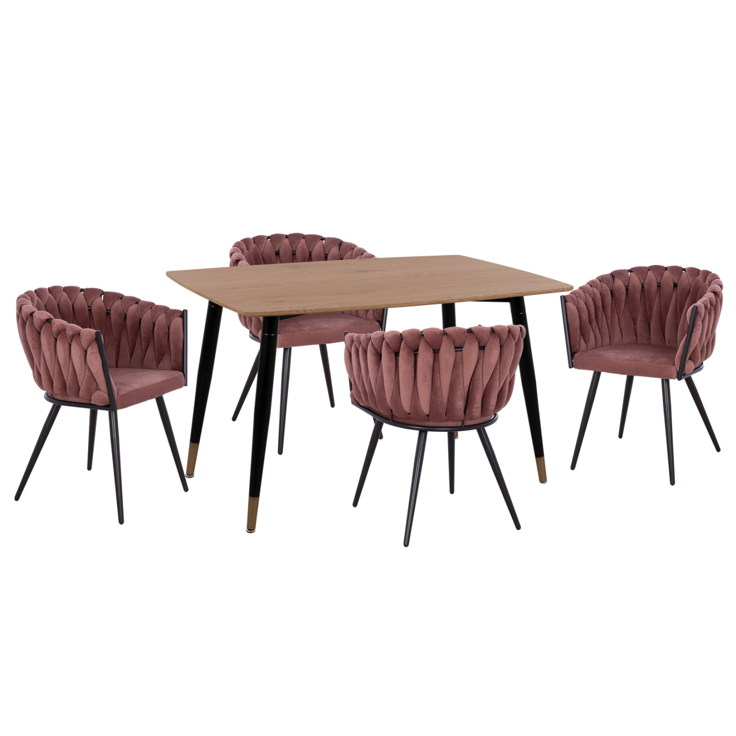 set-trapezarias-5tmch-fb91212201-mdf-top ΣΕΤ ΤΡΑΠΕΖΑΡΙΑΣ 5ΤΜΧ ALIZA HM12122.01 MDF TOP ΣΕ ΦΥΣΙΚΟ--ΣΑΠΙΟ ΜΗΛΟ ΒΕΛΟΥΔΟ - Image 1