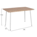 ΣΕΤ ΤΡΑΠΕΖΑΡΙΑΣ ΕΣ.ΧΩΡΟΥ 5ΤΜΧ PALOMA HM11389 ΛΕΥΚΟ-SONAMA MDF TOP - Image 2