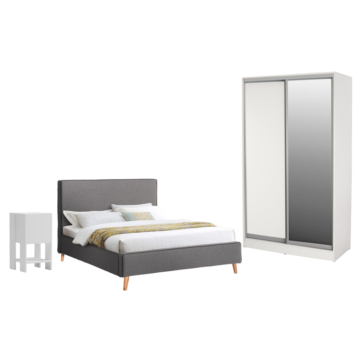 set-ypnodomatioy-3tmch-gkri-leyko-fb9112 ΣΕΤ ΥΠΝΟΔΩΜΑΤΙΟΥ 3ΤΜΧ ΓΚΡΙ & ΛΕΥΚΟ HM11214 - Image 1