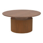 Τραπέζι σαλονιού Opols pakoworld mdf καρυδί Φ90x42εκ