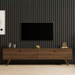 Έπιπλο τηλεόρασης Jate pakoworld σε καρυδί απόχρωση 160x25x40εκ - Image 3