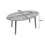 Τραπέζι σαλονιού Sartori pakoworld oak 90x45x43εκ - Image 2