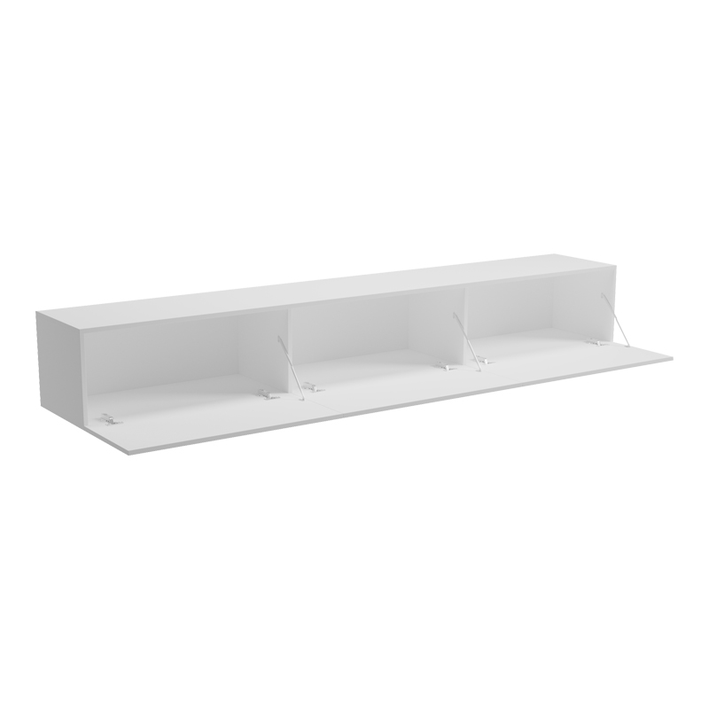 230-000197-1 Έπιπλο τηλεόρασης επιτοίχιο με Led Rival pakoworld λευκό 210x35x30εκ - Image 1