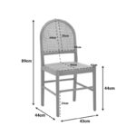 Καρέκλα Alessia pakoworld ξύλο οξιάς-rattan φυσικό 43x44x89εκ - Image 2