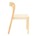 Καρέκλα Tavrine pakoworld σχοινί-rubberwood σε φυσική απόχρωση 47x59x78εκ - Image 2
