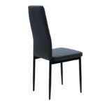 Καρέκλα Parker pakoworld PU ανθρακί-μαύρο πόδι 42x48x98εκ - Image 2