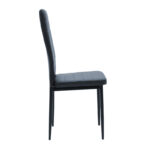 Καρέκλα Parker pakoworld PU ανθρακί-μαύρο πόδι 42x48x98εκ - Image 3