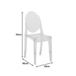 Καρέκλα Narova pakoworld διάφανο PC 40x45x92εκ - Image 5