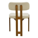 Καρέκλα Genoa pakoworld καρυδί rubberwood και εκρού ύφασμα 50x43x82εκ - Image 4