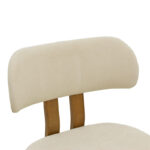 Καρέκλα Genoa pakoworld καρυδί rubberwood και εκρού ύφασμα 50x43x82εκ - Image 5