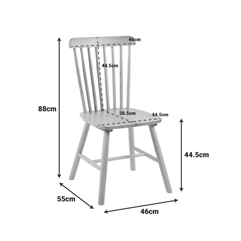 382-000016-1 Καρέκλα Bristol pakoworld rubberwood σε φυσική απόχρωση 45x51x86εκ - Image 1