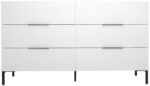 Συρταριέρα SFN-1760-DD Oryana Λευκή 140x81x44cm